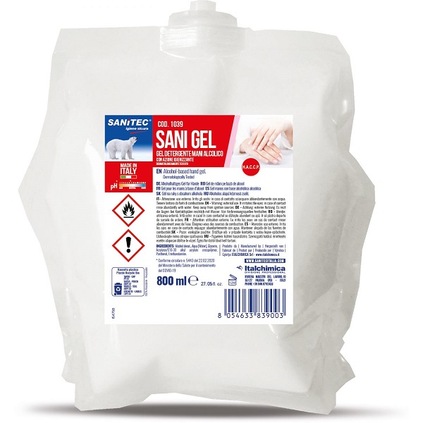 SANI GEL IGIENIZZANTE MANI Ml.800